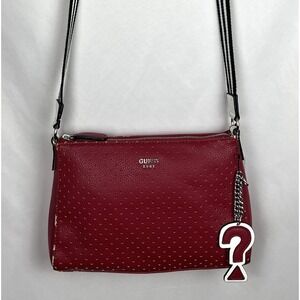 NWT‎ Guess Wonderful Red Multi Crossbody Chain Strap Shoulder Bag Y2K Revival